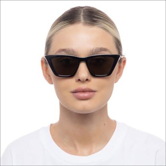Gold-Tone Logo Emblem Sunglasses, Cateye Frame, Soft Case Included main image 6